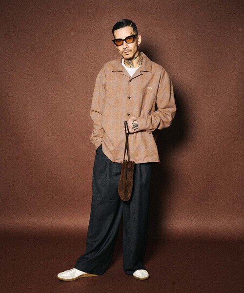 Subciety(サブサエティ)の「Bleach check shirt(シャツ/ブラウス・メンズ・ホワイト/ブラウン・X-LARGE/SMALL/MEDIUM/LARGE)」の8枚目の写真
