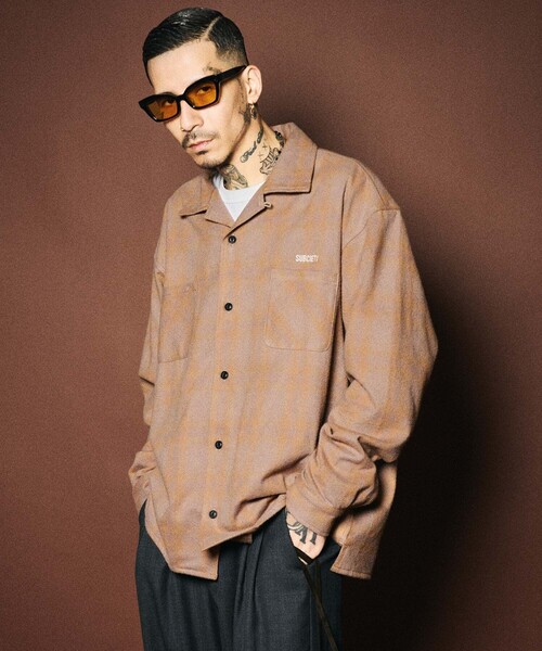 Subciety(サブサエティ)の「Bleach check shirt(シャツ/ブラウス・メンズ・ホワイト/ブラウン・X-LARGE/SMALL/MEDIUM/LARGE)」の10枚目の写真