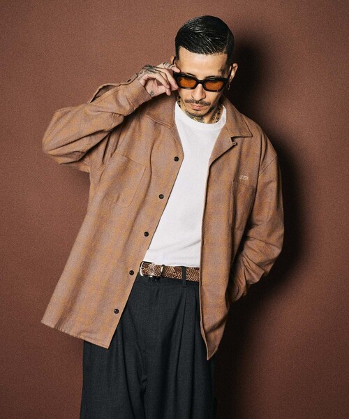 Subciety(サブサエティ)の「Bleach check shirt(シャツ/ブラウス・メンズ・ホワイト/ブラウン・X-LARGE/SMALL/MEDIUM/LARGE)」の11枚目の写真