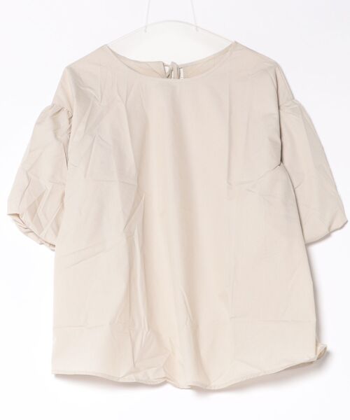 Wonder apartment SELECT(ワンダーアパートメントセレクト)の「【5色展開】パフスリーブバックリボンブラウス(シャツ/ブラウス・レディース・ブラック/ホワイト/チェック/グレー/ベージュ・M)」の4枚目の写真