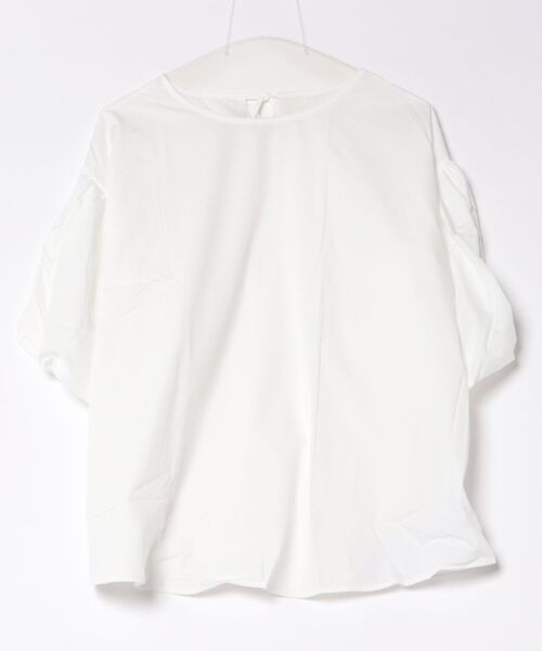 Wonder apartment SELECT(ワンダーアパートメントセレクト)の「【5色展開】パフスリーブバックリボンブラウス(シャツ/ブラウス・レディース・ブラック/ホワイト/チェック/グレー/ベージュ・M)」の1枚目の写真