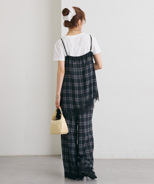 mystic(ミスティック)の「【レイヤードスタイルに◎】チェックヘムキャミチュニック(シャツ/ブラウス・レディース・ブラウン/ブラック・FREE)」の10枚目の写真