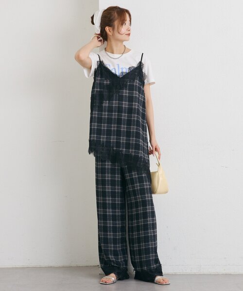 mystic(ミスティック)の「【レイヤードスタイルに◎】チェックヘムキャミチュニック(シャツ/ブラウス・レディース・ブラウン/ブラック・FREE)」の14枚目の写真