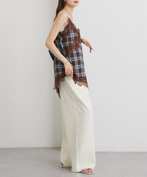 mystic(ミスティック)の「【レイヤードスタイルに◎】チェックヘムキャミチュニック(シャツ/ブラウス・レディース・ブラウン/ブラック・FREE)」の21枚目の写真