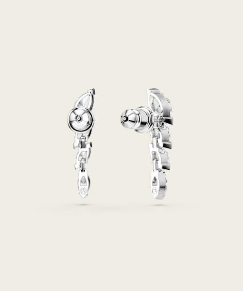 SWAROVSKI（スワロフスキー）の「【公式】【スワロフスキー】Mesmera ピアス, マーキスカット, ホワイト, ロジウム・プレーティング（ピアス（両耳用）・レディース・シルバー系・ONE SIZE）」の5枚目の写真