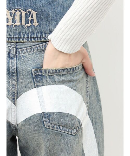 GYDA(ジェイダ)の「ハイウエストTurn Down G Printワイドデニムパンツ(デニムパンツ・レディース・ライトブルー/インディゴブルー・SMALL/MEDIUM)」の20枚目の写真