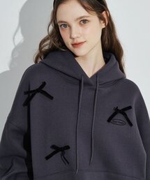 Velvet Ribbon Hoodie [Charcoal]