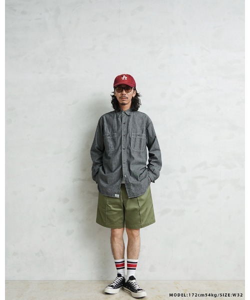 WAIPER.inc(ワイパーインク)の「WAIPER.inc 米軍 50's UNIFORM TWILL SHADE No.1 チノショーツ【WP1183】(チノパンツ・メンズ・ベージュ系その他/ブラック/オリーブ・32/36/30/38)」の13枚目の写真