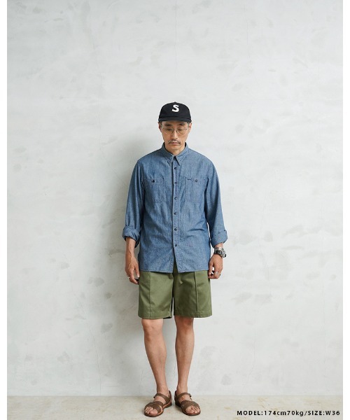 WAIPER.inc(ワイパーインク)の「WAIPER.inc 米軍 50's UNIFORM TWILL SHADE No.1 チノショーツ【WP1183】(チノパンツ・メンズ・ベージュ系その他/ブラック/オリーブ・32/36/30/38)」の14枚目の写真