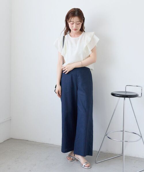 le.coeur blanc(ルクールブラン)の「フレンチフレアスリーブブラウス(シャツ/ブラウス・レディース・ブラック/オフホワイト/イエロー・38)」の18枚目の写真