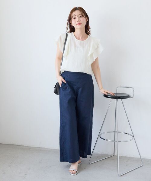 le.coeur blanc(ルクールブラン)の「フレンチフレアスリーブブラウス(シャツ/ブラウス・レディース・ブラック/オフホワイト/イエロー・38)」の21枚目の写真
