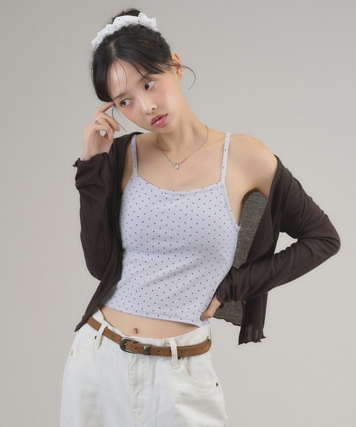 apres jour mignon（アプレジュールミニョン）の「カップ付きアソートキャミ（キャミソール・レディース・ブルー/ブルー系その他/ネイビー/オフホワイト/ピンク/ブルー系その他2・フリー/LARGE）」の10枚目の写真