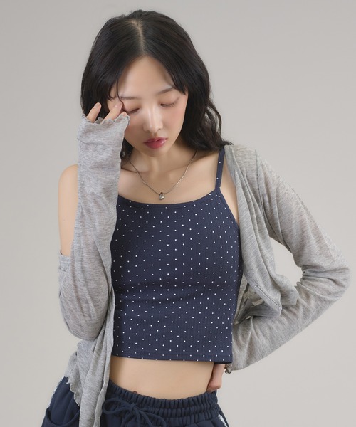 apres jour mignon（アプレジュールミニョン）の「カップ付きアソートキャミ（キャミソール・レディース・ブルー/ブルー系その他/ネイビー/オフホワイト/ピンク/ブルー系その他2・フリー/LARGE）」の19枚目の写真