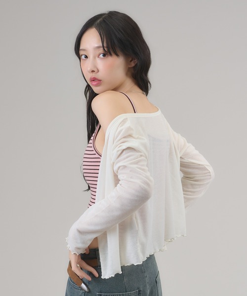 apres jour mignon（アプレジュールミニョン）の「カップ付きアソートキャミ（キャミソール・レディース・ブルー/ブルー系その他/ネイビー/オフホワイト/ピンク/ブルー系その他2・フリー/LARGE）」の15枚目の写真