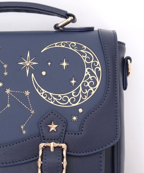 axes femme(アクシーズファム)の「月星箔押しフラップサッチェル(ショルダーバッグ・レディース・ブラック/ネイビー・FREE)」の17枚目の写真