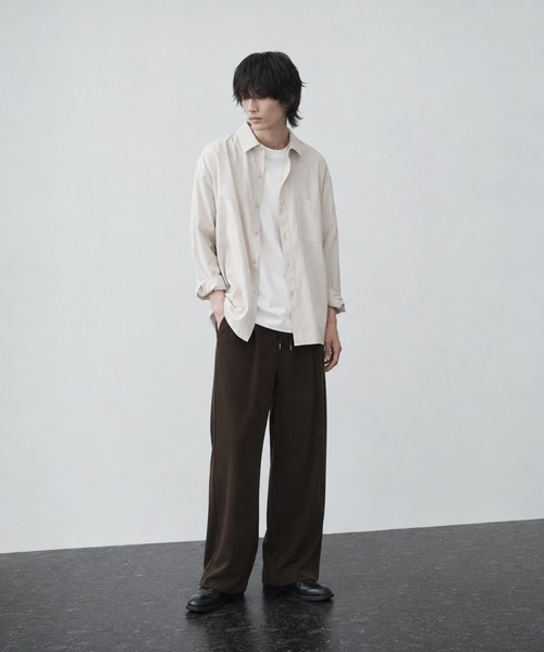 NO WAY(ノーウェイ)の「/Bd/梨地ジャージ イージーワイドパンツ(その他パンツ・メンズ・グレー/カーキ/ブラック/ブルー系・LARGE/MEDIUM)」の12枚目の写真