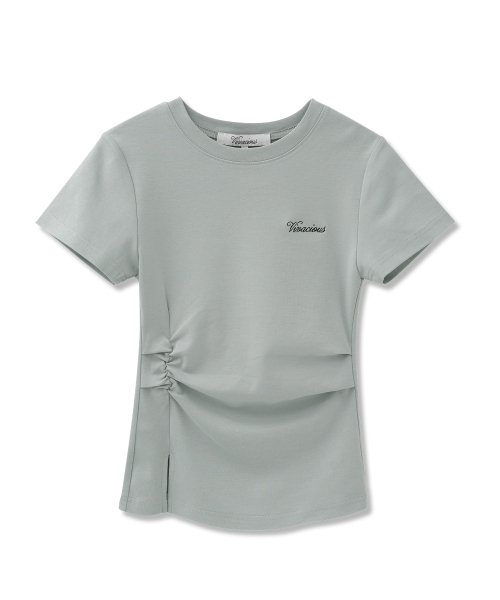 Vivacious(ビバシャス)の「ロイタックシャーリングT_4Colors(Tシャツ/カットソー・レディース・ブラック/チャコール/ブルーグレー/ホワイト・SMALL/MEDIUM)」の9枚目の写真