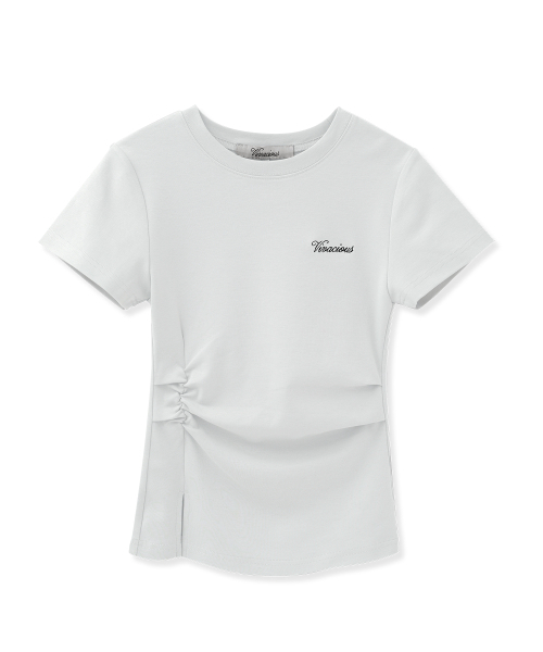 Vivacious(ビバシャス)の「ロイタックシャーリングT_4Colors(Tシャツ/カットソー・レディース・ブラック/チャコール/ブルーグレー/ホワイト・SMALL/MEDIUM)」の10枚目の写真