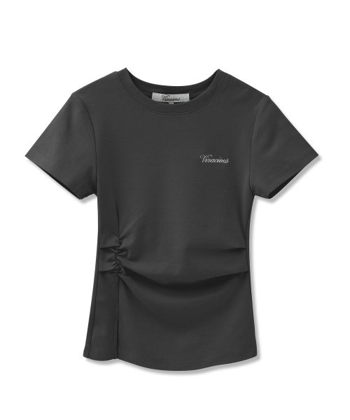 Vivacious(ビバシャス)の「ロイタックシャーリングT_4Colors(Tシャツ/カットソー・レディース・ブラック/チャコール/ブルーグレー/ホワイト・SMALL/MEDIUM)」の11枚目の写真