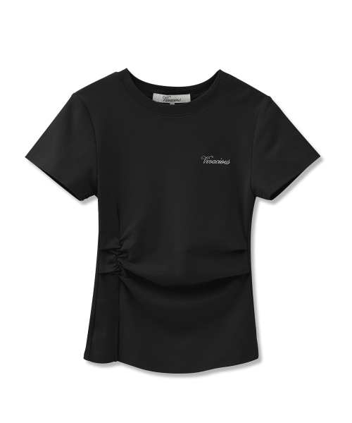 Vivacious(ビバシャス)の「ロイタックシャーリングT_4Colors(Tシャツ/カットソー・レディース・ブラック/チャコール/ブルーグレー/ホワイト・SMALL/MEDIUM)」の12枚目の写真