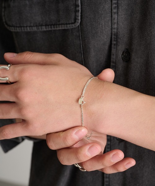 MILITARY(ミリタリー)の「【MAISON CLUB】Flat Marina Chain Bracelet Silver925 KUN(ブレスレット・メンズ・シルバー・FREE)」の7枚目の写真
