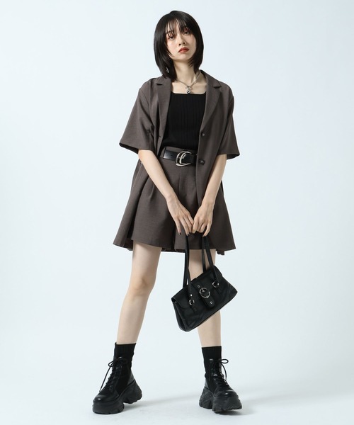 PAGEBOY(ページボーイ)の「ドラバスショートパンツ【接触冷感/汗じみ防止/セットアップ対応】(その他パンツ・レディース・チャコールグレー/ブラック・FREE)」の7枚目の写真