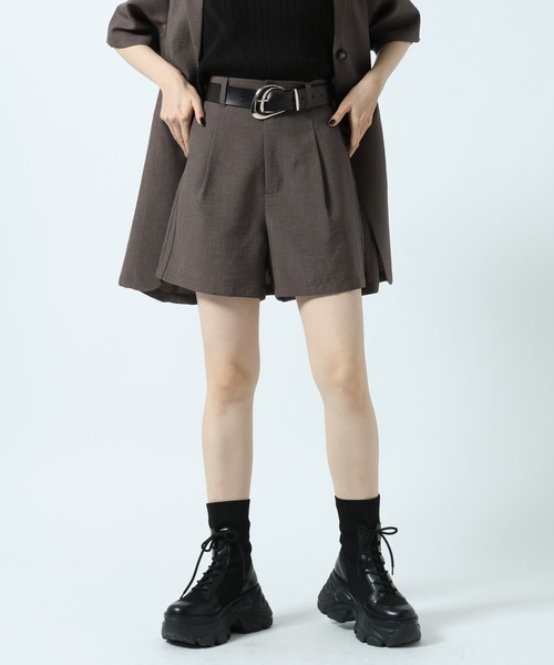 PAGEBOY(ページボーイ)の「ドラバスショートパンツ【接触冷感/汗じみ防止/セットアップ対応】(その他パンツ・レディース・チャコールグレー/ブラック・FREE)」の4枚目の写真