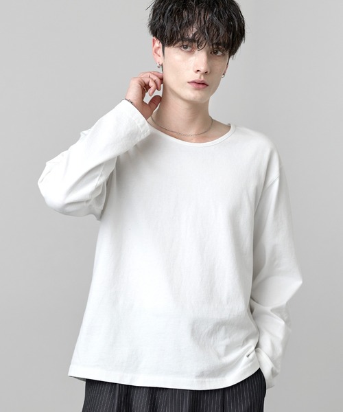 ASTRONOMY(アストロノミー)の「Compact Cotton Crew&U-Neck L/S Tee(Tシャツ/カットソー・メンズ・ブラウン系/ブラウン/グレー系/ブラック系/ブラック/ホワイト/チャコール/ホワイト系・XL/S/L/M)」の1枚目の写真