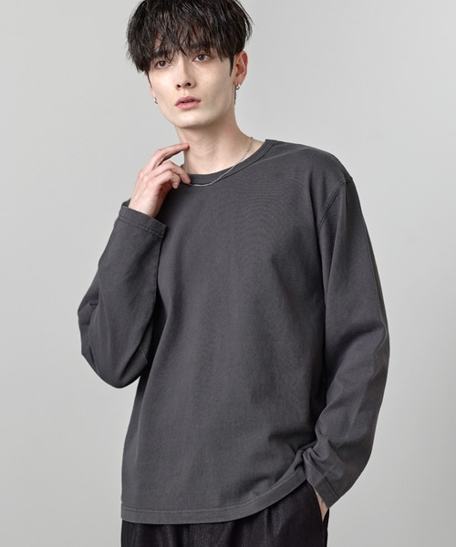 ASTRONOMY(アストロノミー)の「Compact Cotton Crew&U-Neck L/S Tee(Tシャツ/カットソー・メンズ・ブラウン系/ブラウン/グレー系/ブラック系/ブラック/ホワイト/チャコール/ホワイト系・XL/S/L/M)」の5枚目の写真