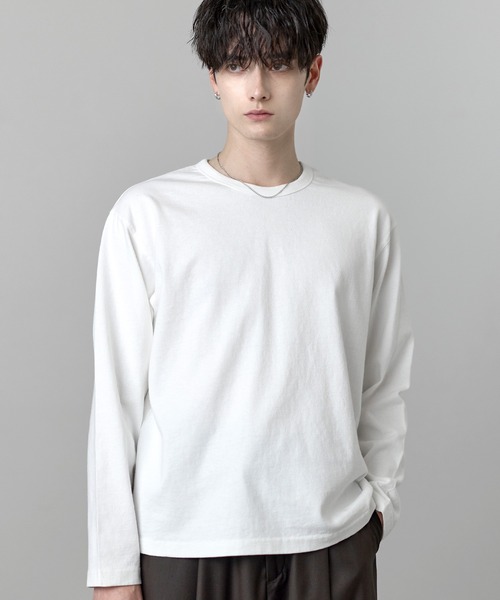ASTRONOMY(アストロノミー)の「Compact Cotton Crew&U-Neck L/S Tee(Tシャツ/カットソー・メンズ・ブラウン系/ブラウン/グレー系/ブラック系/ブラック/ホワイト/チャコール/ホワイト系・XL/S/L/M)」の9枚目の写真
