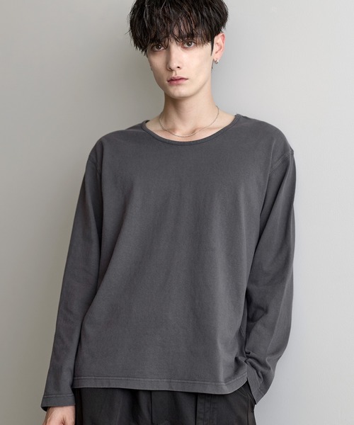 ASTRONOMY(アストロノミー)の「Compact Cotton Crew&U-Neck L/S Tee(Tシャツ/カットソー・メンズ・ブラウン系/ブラウン/グレー系/ブラック系/ブラック/ホワイト/チャコール/ホワイト系・XL/S/L/M)」の11枚目の写真