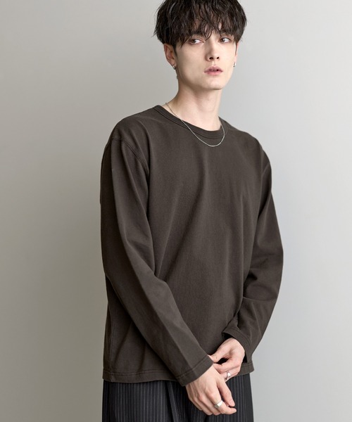 ASTRONOMY(アストロノミー)の「Compact Cotton Crew&U-Neck L/S Tee(Tシャツ/カットソー・メンズ・ブラウン系/ブラウン/グレー系/ブラック系/ブラック/ホワイト/チャコール/ホワイト系・XL/S/L/M)」の17枚目の写真
