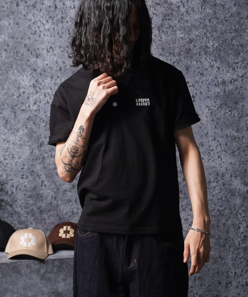 Laufer(ロイファー)の「【Laufer】ボトルラベル クロップド ヘンリーネックTシャツ / バックプリント&胸刺繍 ユニセックス(Tシャツ/カットソー・メンズ・ネイビー/ナチュラル/ブラック/スミクロ・M/S/L)」の8枚目の写真