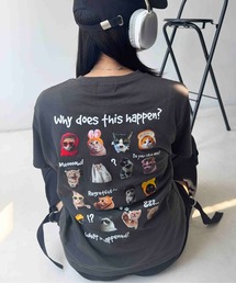 ☆たくさんネコミーム 胸元ワンポイントロゴ刺繍Tシャツ【UNISEX ITEM】