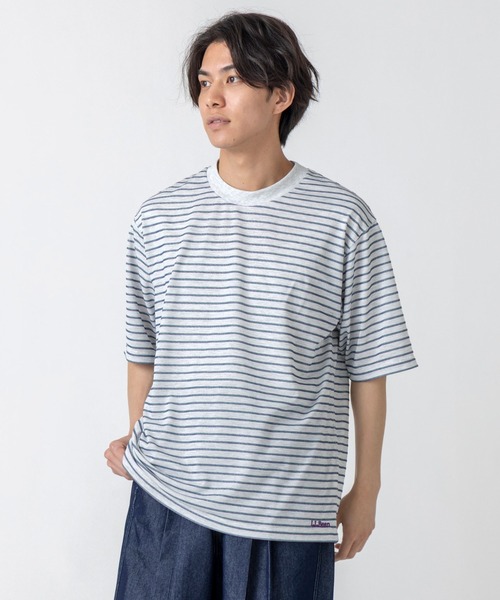 L.L.Bean(エルエルビーン)の「【JAPAN EDITION】クリントン・ストライプ・ティ(Tシャツ/カットソー・メンズ・ブルー系その他/グレー系その他・MEDIUM/SMALL/LARGE)」の3枚目の写真