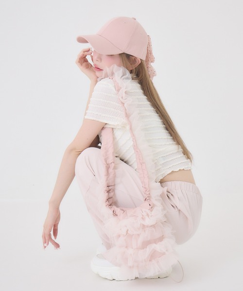 Rmine(アールマイン)の「ウエストリボンリラックスワイドパンツ(その他パンツ・レディース・ホワイト/ピンク・SMALL)」の8枚目の写真