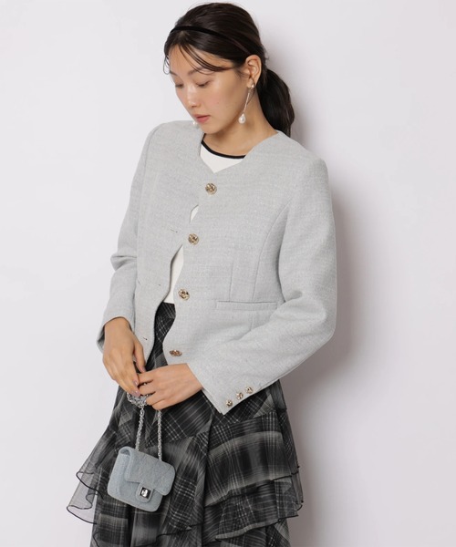 JUSGLITTY(ジャスグリッティー)の「スカラジャケット(その他アウター・レディース・ブラック/ブルー系その他3・1/2)」の11枚目の写真