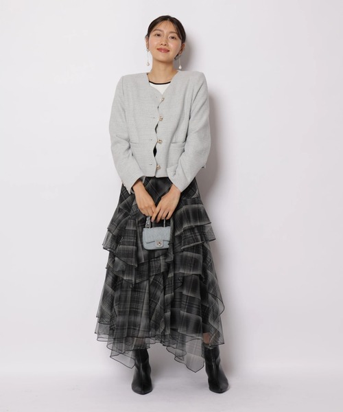 JUSGLITTY(ジャスグリッティー)の「スカラジャケット(その他アウター・レディース・ブラック/ブルー系その他3・1/2)」の12枚目の写真