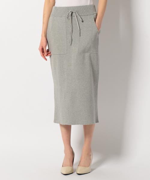 SHARE PARK（シェアパーク）の「ミラノリブスカート（スカート・レディース・ライトグレー系/ネイビー系・0/1）」の6枚目の写真