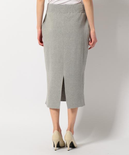 SHARE PARK（シェアパーク）の「ミラノリブスカート（スカート・レディース・ライトグレー系/ネイビー系・0/1）」の4枚目の写真