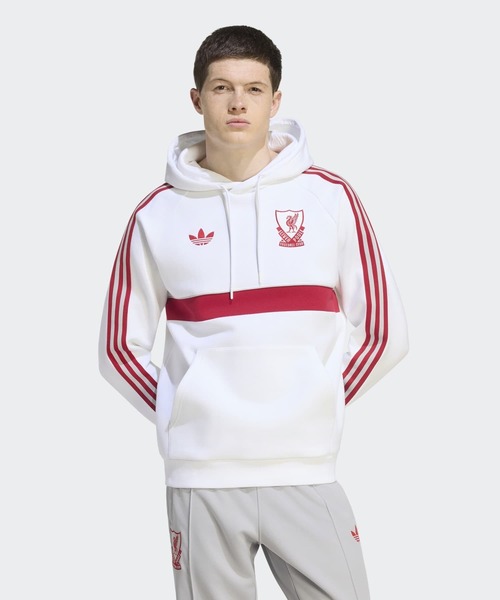 adidas(アディダス)の「リバプールFC オリジナルス パーカー スウェットシャツ / アディダス adidas(パーカー・メンズ・ホワイト・XX-LARGE/XXX-LARGE/X-LARGE/LARGE/MEDIUM/SMALL)」の1枚目の写真