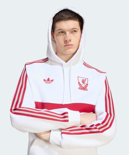adidas(アディダス)の「リバプールFC オリジナルス パーカー スウェットシャツ / アディダス adidas(パーカー・メンズ・ホワイト・XX-LARGE/XXX-LARGE/X-LARGE/LARGE/MEDIUM/SMALL)」の3枚目の写真