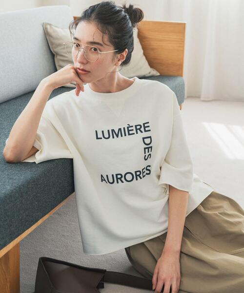 URBAN RESEARCH DOORS(アーバンリサーチドアーズ)の「速乾裏毛ロゴプルオーバー(Tシャツ/カットソー・レディース・ネイビー/ナチュラル・FREE)」の1枚目の写真