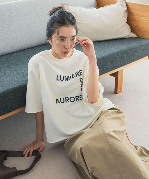URBAN RESEARCH DOORS(アーバンリサーチドアーズ)の「速乾裏毛ロゴプルオーバー(Tシャツ/カットソー・レディース・ネイビー/ナチュラル・FREE)」の4枚目の写真