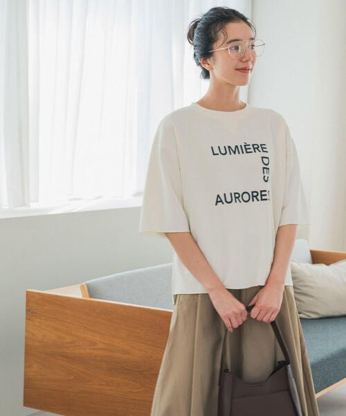 URBAN RESEARCH DOORS(アーバンリサーチドアーズ)の「速乾裏毛ロゴプルオーバー(Tシャツ/カットソー・レディース・ネイビー/ナチュラル・FREE)」の8枚目の写真