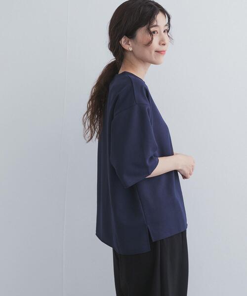 URBAN RESEARCH DOORS(アーバンリサーチドアーズ)の「速乾裏毛ロゴプルオーバー(Tシャツ/カットソー・レディース・ネイビー/ナチュラル・FREE)」の15枚目の写真