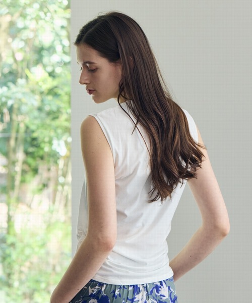 Julier Yoga and Relax(ジュリエヨガアンドリラックス)の「Julier (定番)ライトプライム ライトフィットタンクトップ(タンクトップ・レディース・ブルー/ホワイト/ネイビー・FREE)」の20枚目の写真