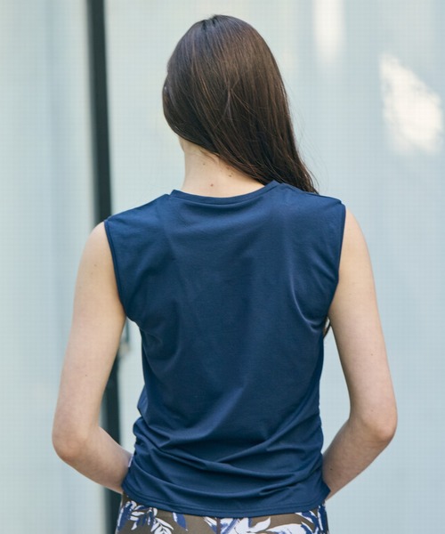 Julier Yoga and Relax(ジュリエヨガアンドリラックス)の「Julier (定番)ライトプライム ライトフィットタンクトップ(タンクトップ・レディース・ブルー/ホワイト/ネイビー・FREE)」の13枚目の写真
