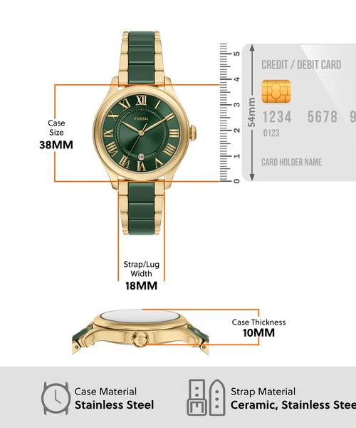 FOSSIL(フォッシル)の「フォッシル 腕時計 レディース アナログ ステンレス CE1138(アナログ腕時計・レディース・マルチ・FREE)」の5枚目の写真