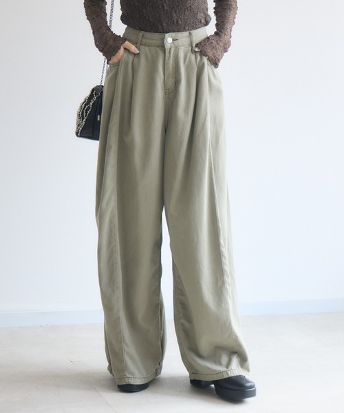 Paradise Picnic(パラダイスピクニック)の「TRANOI. カーブカラーデニムパンツ(デニムパンツ・レディース・カーキ/ブルー・SMALL/MEDIUM)」の9枚目の写真